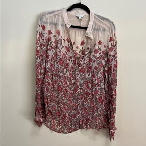 Lucky Brand Floral Sheer Blouse